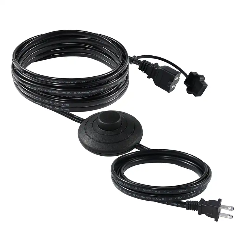 NEMA 1-15P to 1-15R Extension Cord with Foot Switch